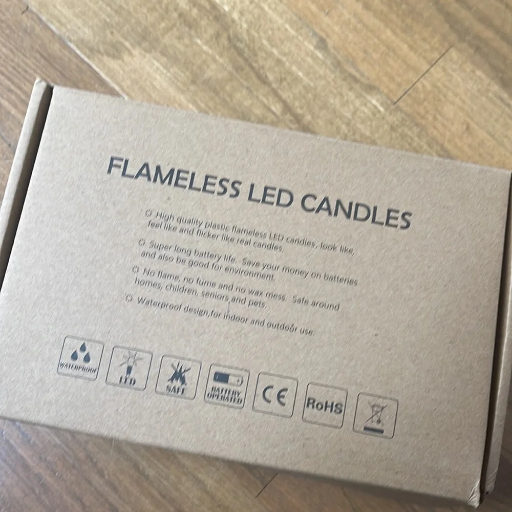 Set of three frameless battery operated candles | remote control | NEW
